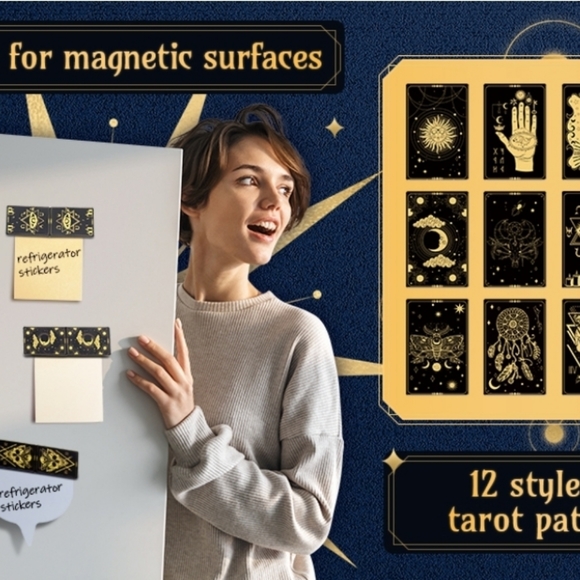Palmestry Card Magnetic Folding 48 Piece Bookmark Magnets - Picture 7 of 7